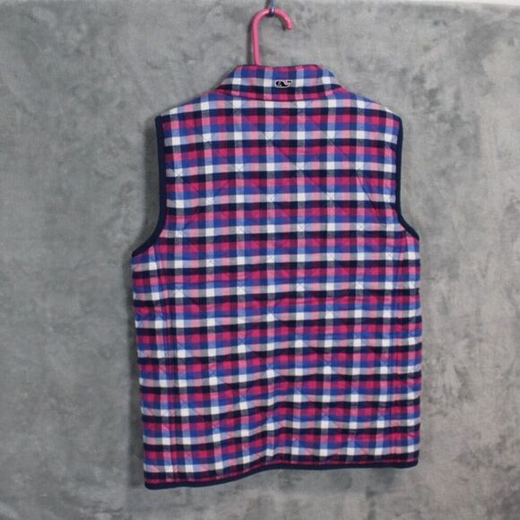 Vineyard Vines Pink and Blue Plaid Kids Vest - Picture 2 of 6